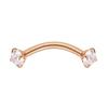 Anello sopracciglio Zirconia Cubica Acciaio Resistente all'Usura Piercing Corpo Gioiello Bilanciere per Donne