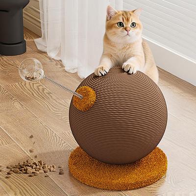 Cat Scratching Post Kitten Boredom Relief Toy Creative Cat Scratching Ball Integrated Climbing Frame For Bedroom Indoors