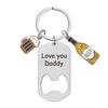 Engravable Stainless Steel Keychain Beer Bottle Opener - Perfect Father's Day Gift