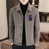 Men’s Thick Woolen Coat: Autumn/Winter Casual, Short, with Cotton Padding and Fleece Lining