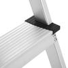 SONGMICS Alu Step Ladder, Household Ladder, Light Weight 3 kg, Folding Multi-Purpose Steps on Both Sides 2 x 3 Stages