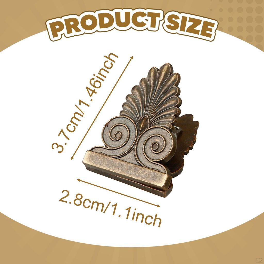 2 Pieces Metal Book Binder Clips Paper Page Holders Tree Shaped Sturdy Decorative Utility