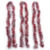 Christmas tree chain red and silver decoration Christmas garland