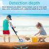 Kids Metal Detector Lightweight 1.2lbs Adjustable 60cm To 79cm Rod Secure Battery Cover Detects Gold Silver Coin Jewelry 10cm Underground Depth