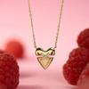 Heart Splicing Clavicle Chain Retro High-end Versatile Light Luxury Necklace Women