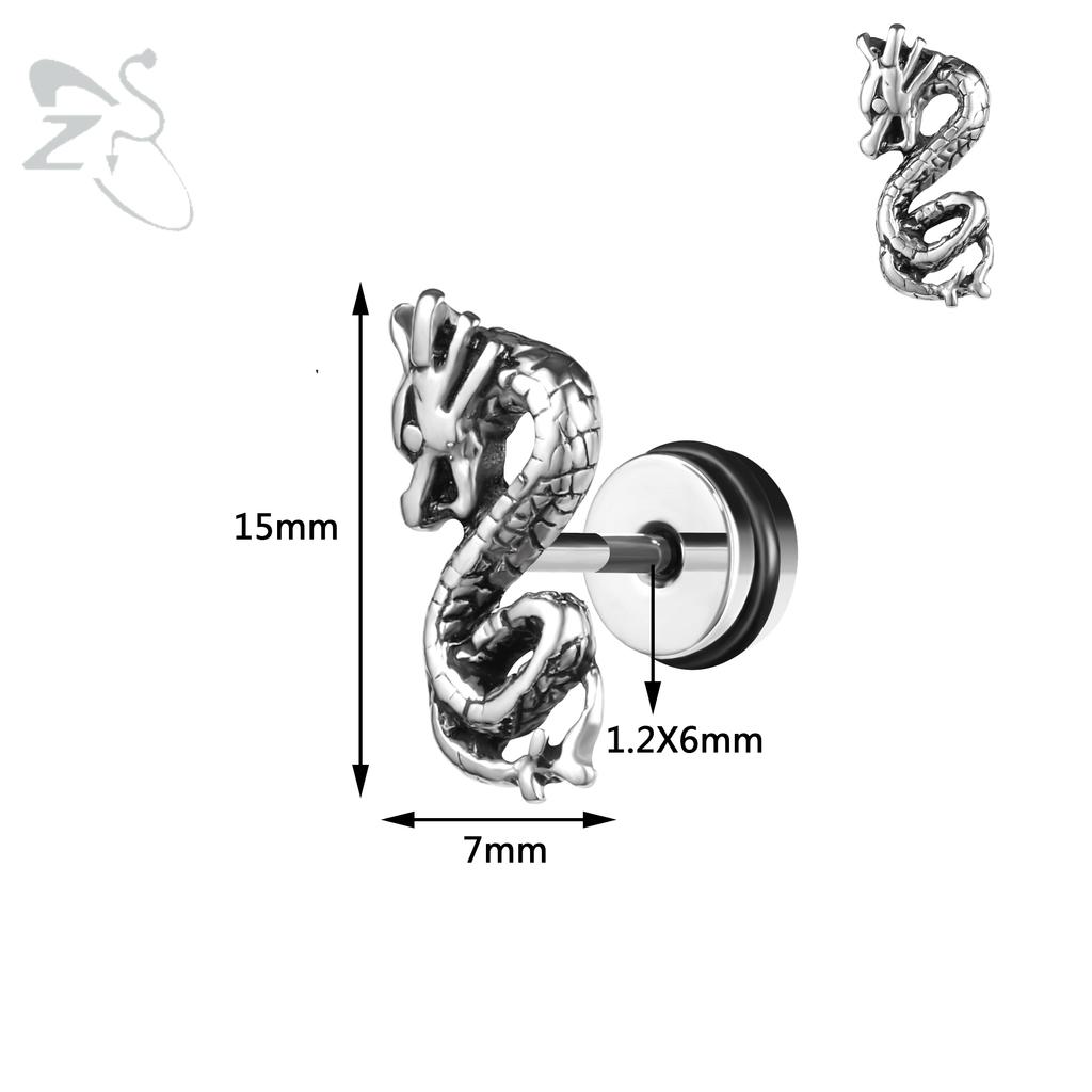 ZS 1PC 16G Cross Skeleton Finger Stainless Steel Stud Earring For Women Men Punk Rock Ear Conch Tragus Cartilag Helix Piercings