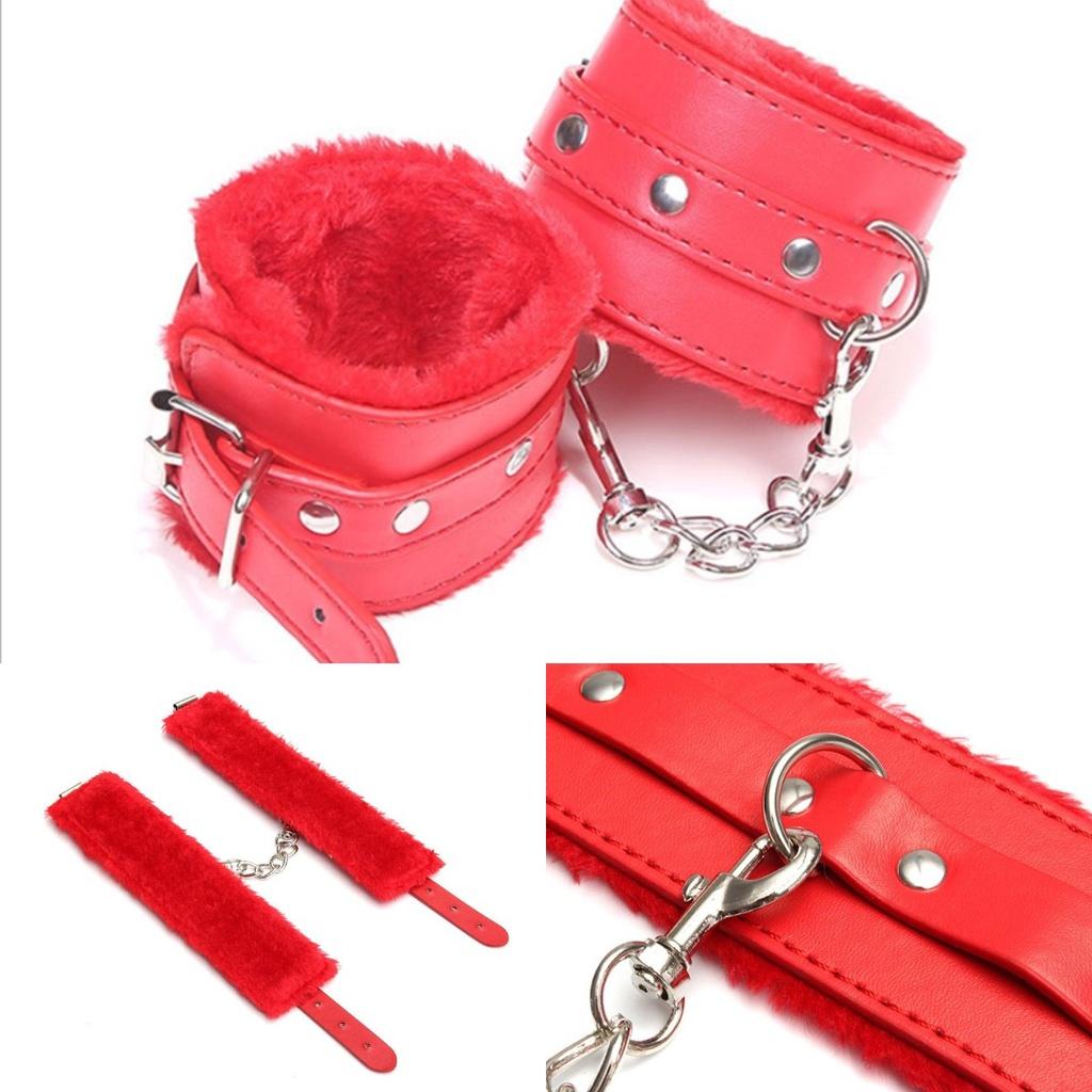 Luxury Pu Plush Sex Handcuff Bundle For Couples Waterproof And Adjustable