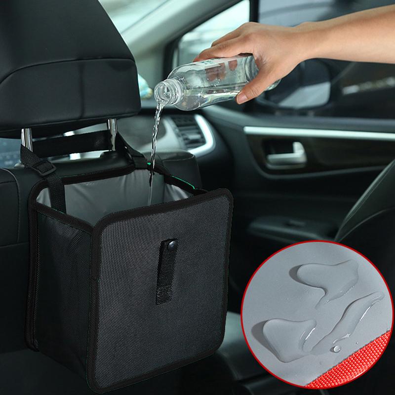 Hängende Auto-Rücksitz-Aufbewahrungsbox, zusammenklappbar, wasserdicht, Auto-Organizer, Auto-Handy-Tasche, Schutt, Mülleimer, Sitzlehne