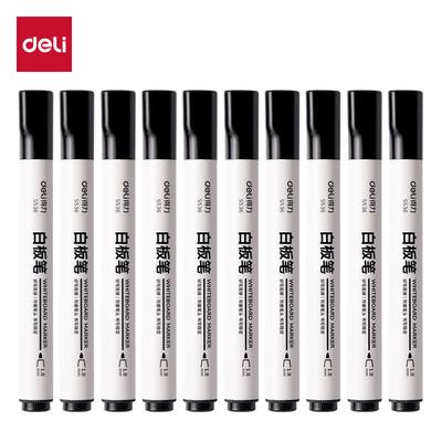 Deli Erasable Training Water-based Whiteboard Marker Chisel Tip for Drawing And Writing On Boards