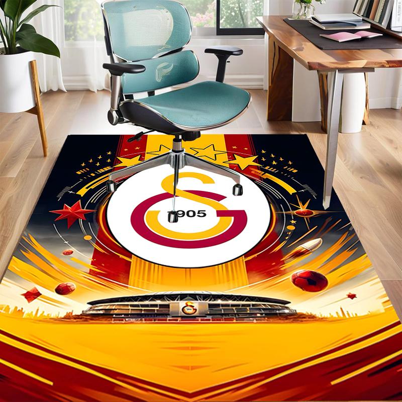 1pc Football Team Design Area Rug - Non-Slip, Soft & Cozy Floor Mat for Living Room, Bedroom, Office - Indoor/Outdoor Decorative Carpet