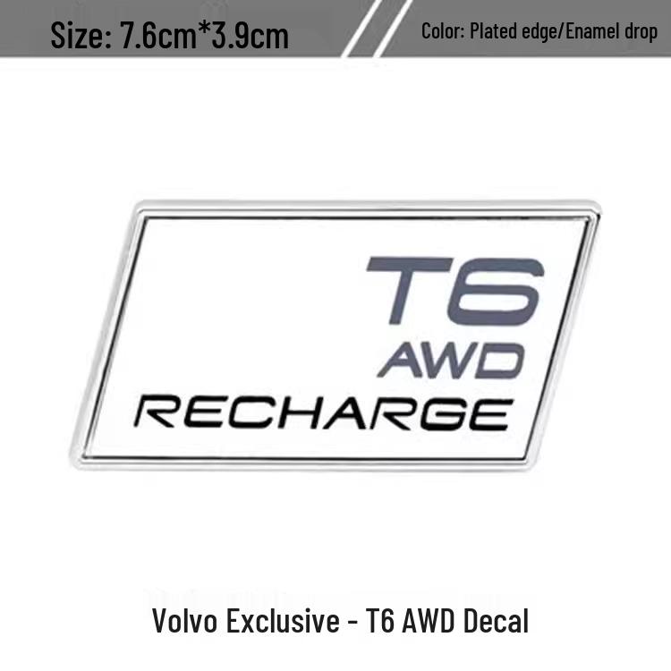 Adesivo per Auto Emblema Posteriore Volvo XC90 XC60 XC40 B5 B6 T3 T5 T6 T8