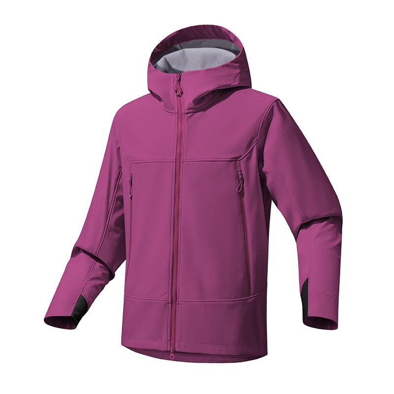 Unisex Softshell Jacket With Hood Skiing Hiking Outdoor Sports Windproof Warm Lightweight