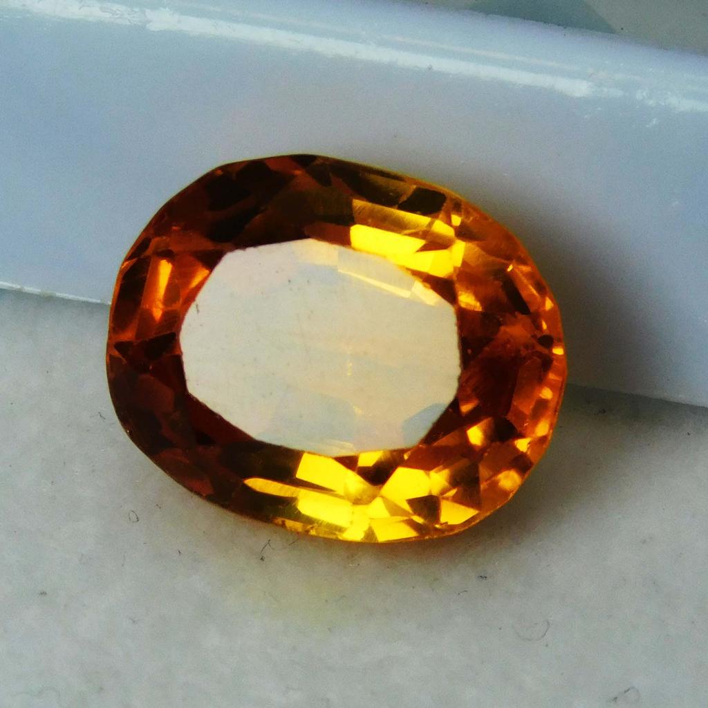 8.11 Ct Natural Oval Cut Sparkling Fire Orange Sapphire CERTIFIED Loose Gemstone