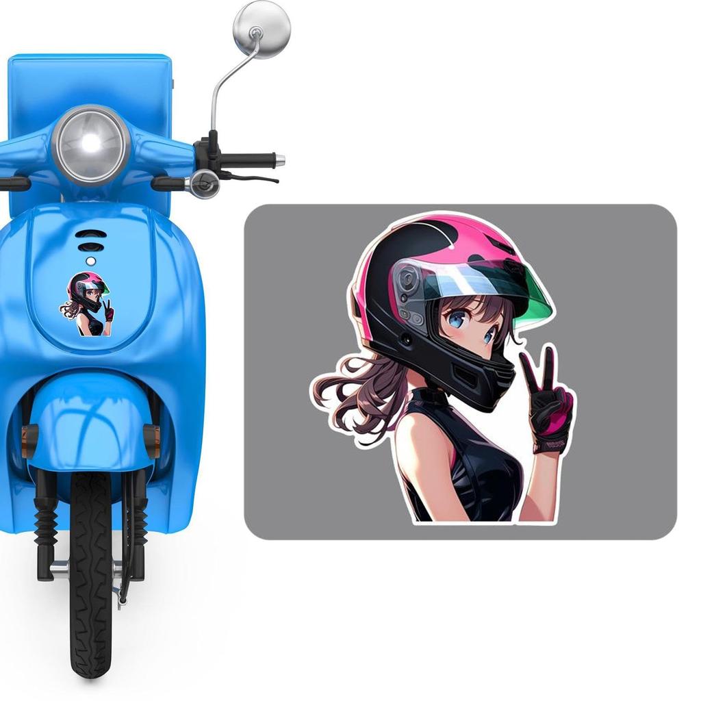 Motorcycle Decal Stickers, Locomotive Girl Bike Racing Stickers Car DecorationsPersonalized Creative Car Stickers Motorsport