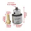 4pcs/set Micro Motor Drill Chuck Clamping Range 0.3-4mm Taper Mounted Mini Drill Chuck With Chuck Key 3.17mm Brass Electric Motor Shaft