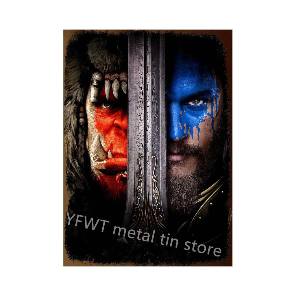 Modern World of Warcraft Game Metal Tin Sign Poster Wall Art Bedroom Studio Home Wall Decoration Cuadros