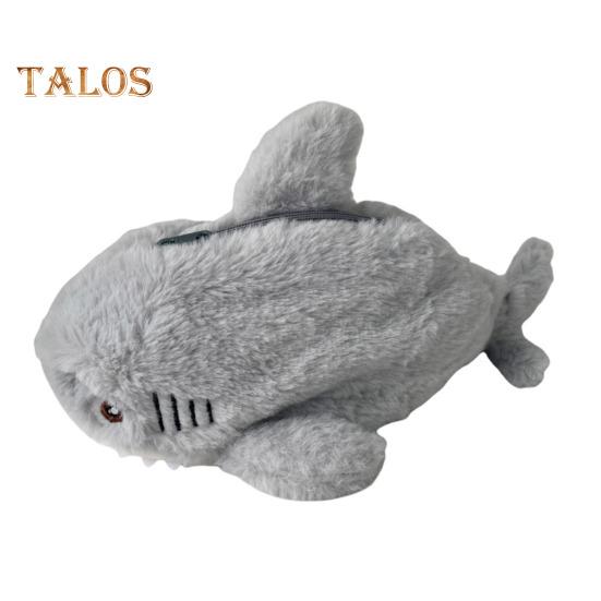 Shark Pencil Case Plush Cartoon Animal Pencil Bag Large Capacity Zipper Closure Makeup Pouch Student Artist Coin Purse