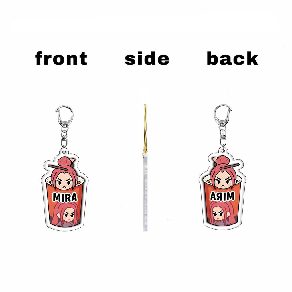 Group Acrylic Double-Sided Keychain Anime Peripheral Backpack Pendant