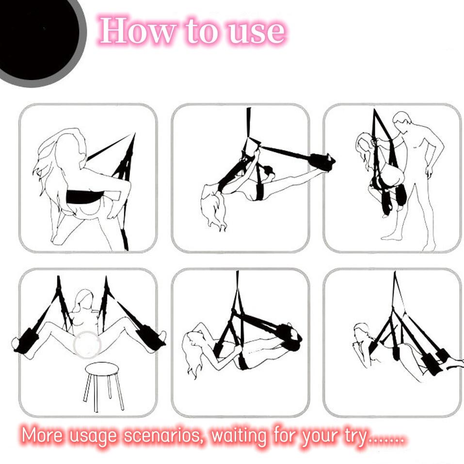 VaHppy Swing + Stand Έπιπλα Sex 1,97*1,66M 16,5KG από ανοξείδωτο ατσάλι ανθεκτικό σε πολλαπλές θέσεις σεξ Ράφι swing SM BDSM