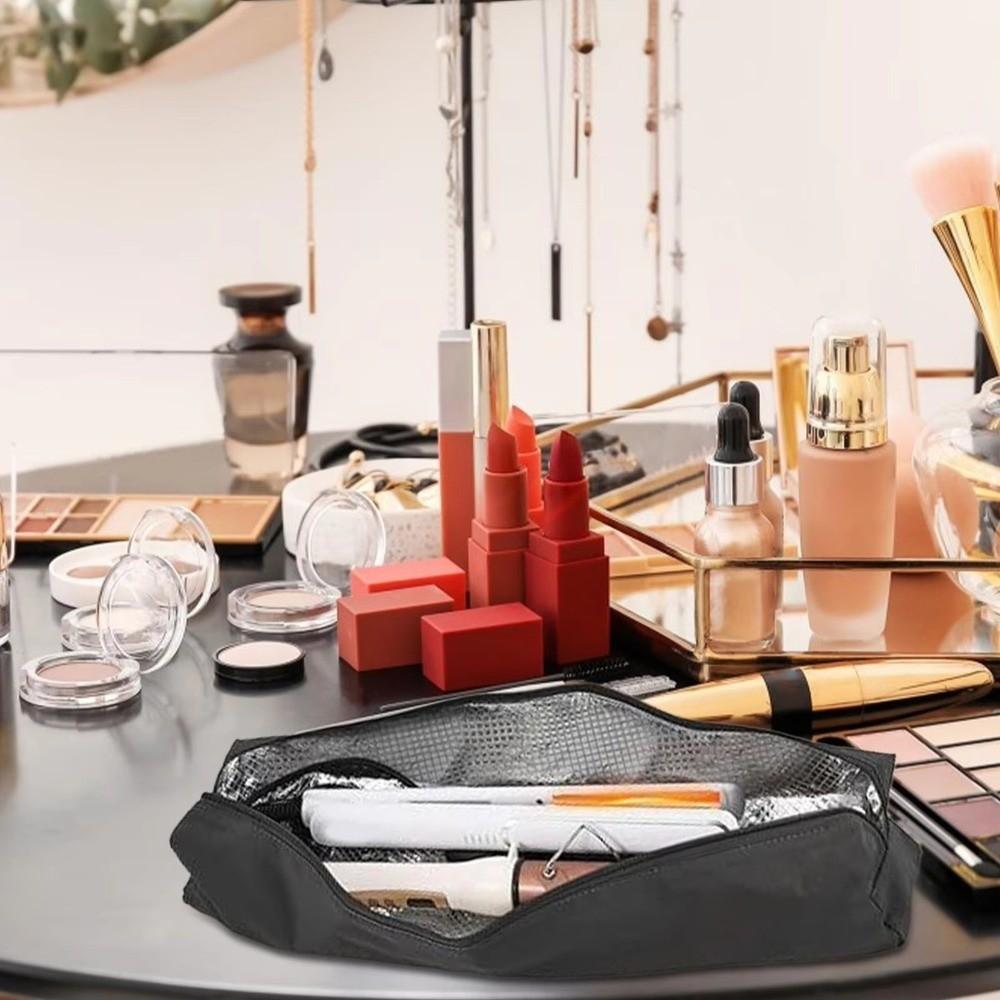 Heat Resistant Curling Iron Bag Portable Travel Hair Styling Case Compact Cosmetics Bag  Travel Use