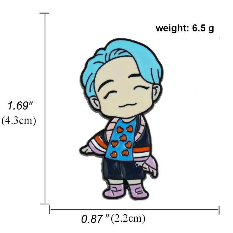 Japanese Cartoon Drip Oil Brooch: Trendy Metal Badge for Clothes & Bags