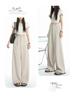 2026 Women's Black Slimming Wide-Leg Casual Pants, Plus Size, Soft Thin Fabric, Straight-Leg Design.