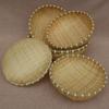 High Quality Round Fruit Snack Basket Handmade Exquisite Storage Basket Pastoral style Bamboo Basket