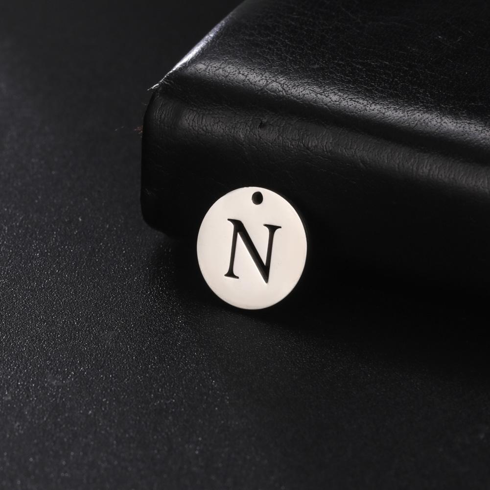 Teamer 10pcs A-Z 26 Letters Stainless Steel Charms for Jewelry Making Initial Alphabet Charms Pendant for Bracelet Necklace DIY