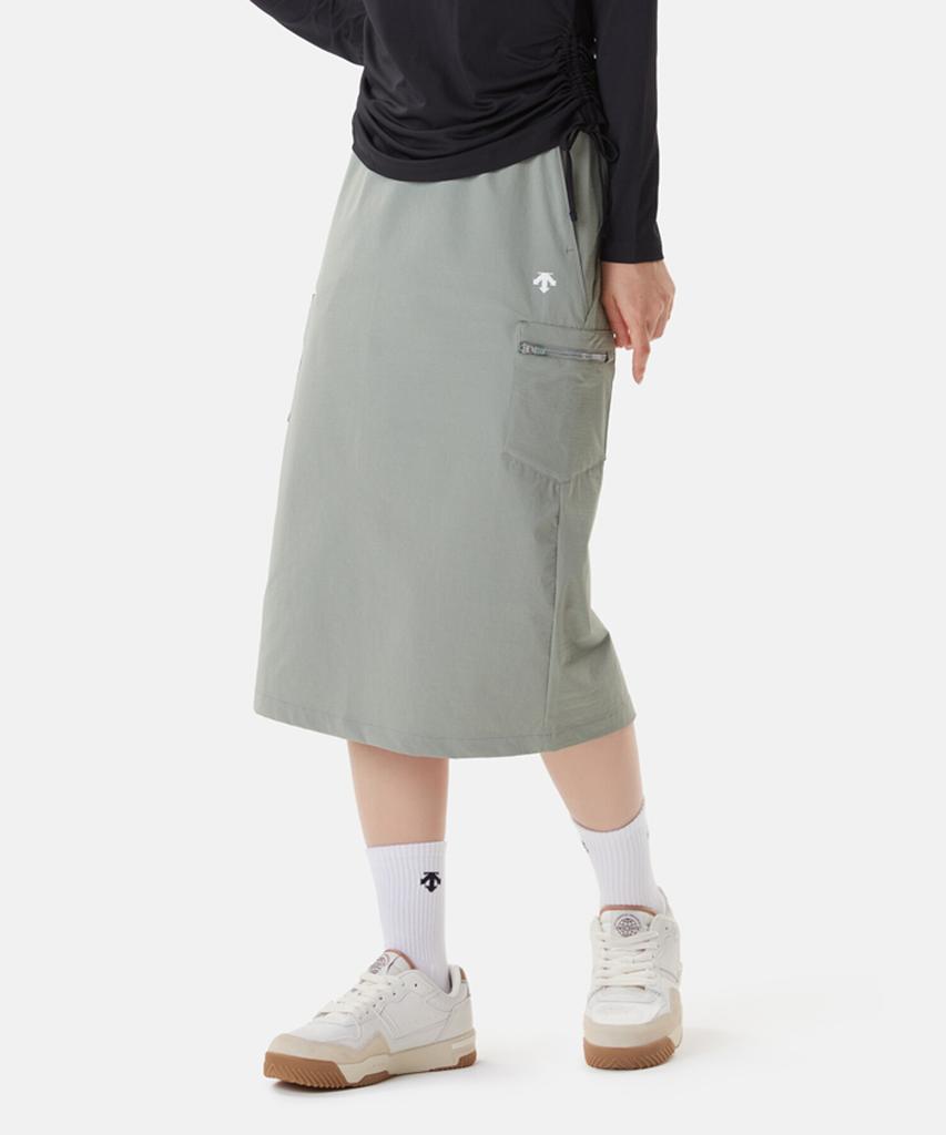DESCENTE Women'S Woven Cargo Skirt Khaki (Sp322Usk79)