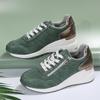 2021 Casual Women's Lace-up Sneakers with Thick Sole and Burned Flower Design, Plus Sizes Available