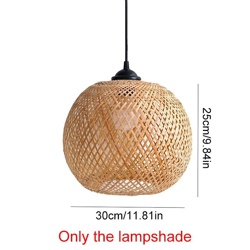 

1 шт. Плетеный из бамбука Ретро Плафон Потолочный Светильник DIY Подвесной Подвесной Светильник Домашний Декоративный Абажур S