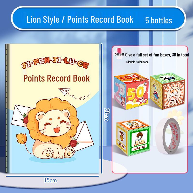 Children's Cute Reading Reward Stamp Book: Cartoon Points Card for Wish Redemption
