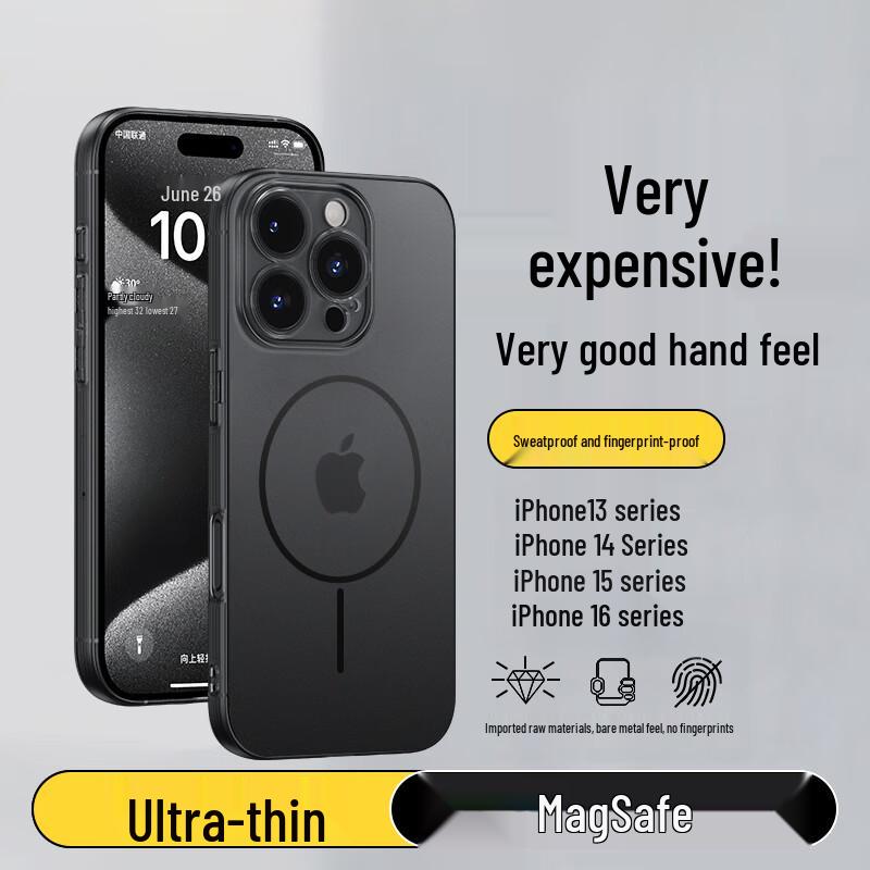 SHIYONG Magsafe Frosted Genomskinligt iPhone-skal