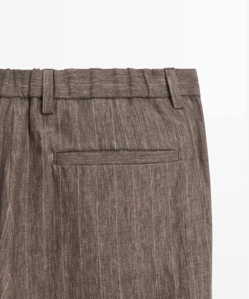 Masimodutti Linen Striped Pants