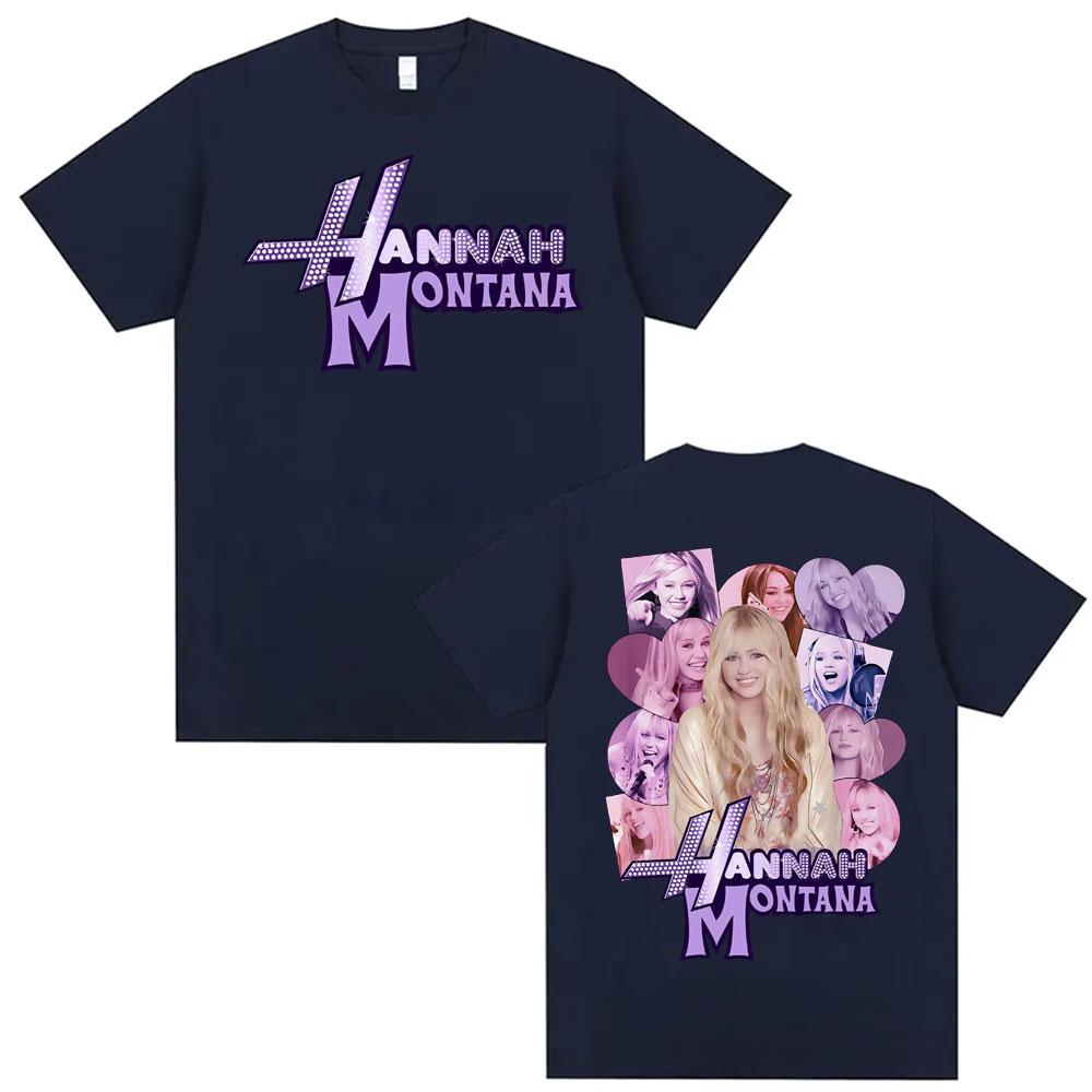 Pop Star Hannah Montana Emotions Pink T Shirts Men Women Fashion Trend High Quality Tshirt Aesthetic Casual 100 Cotton T Shirt
