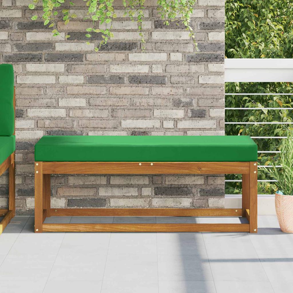 Outdoor Seat Cushion Green 111.5 x 40 x 8 cm 100percent Polyester