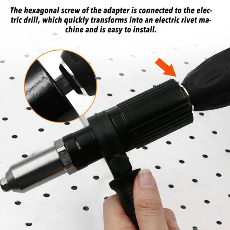 Electric Rivet Nut Gun Machine Core Pull Accessories Cordless Riveting Gun Drill Adapter Riveter Insert Professional Nut Tools