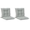 Low Back Chair Cushions 2 Pcs Light Grey Melange 100 X 50 X 7 Cm Fabric