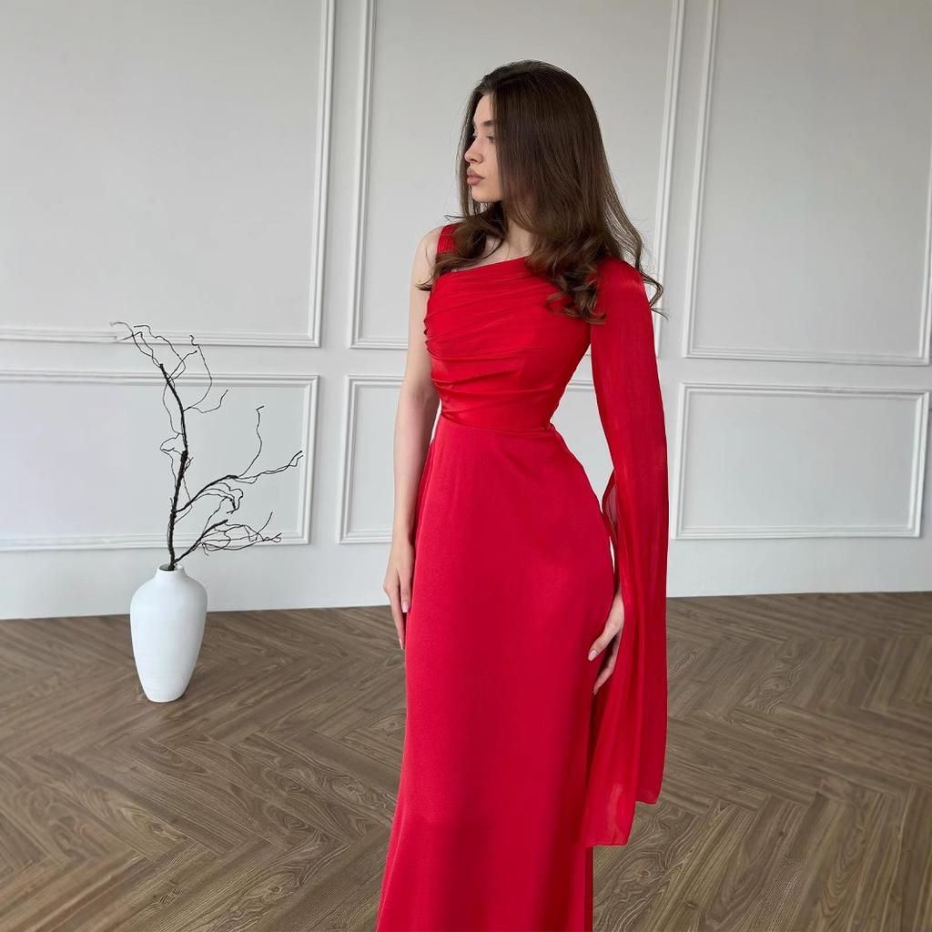 European and American spring new luxury soft and elegant single long-sleeved long dress slim silky dress women