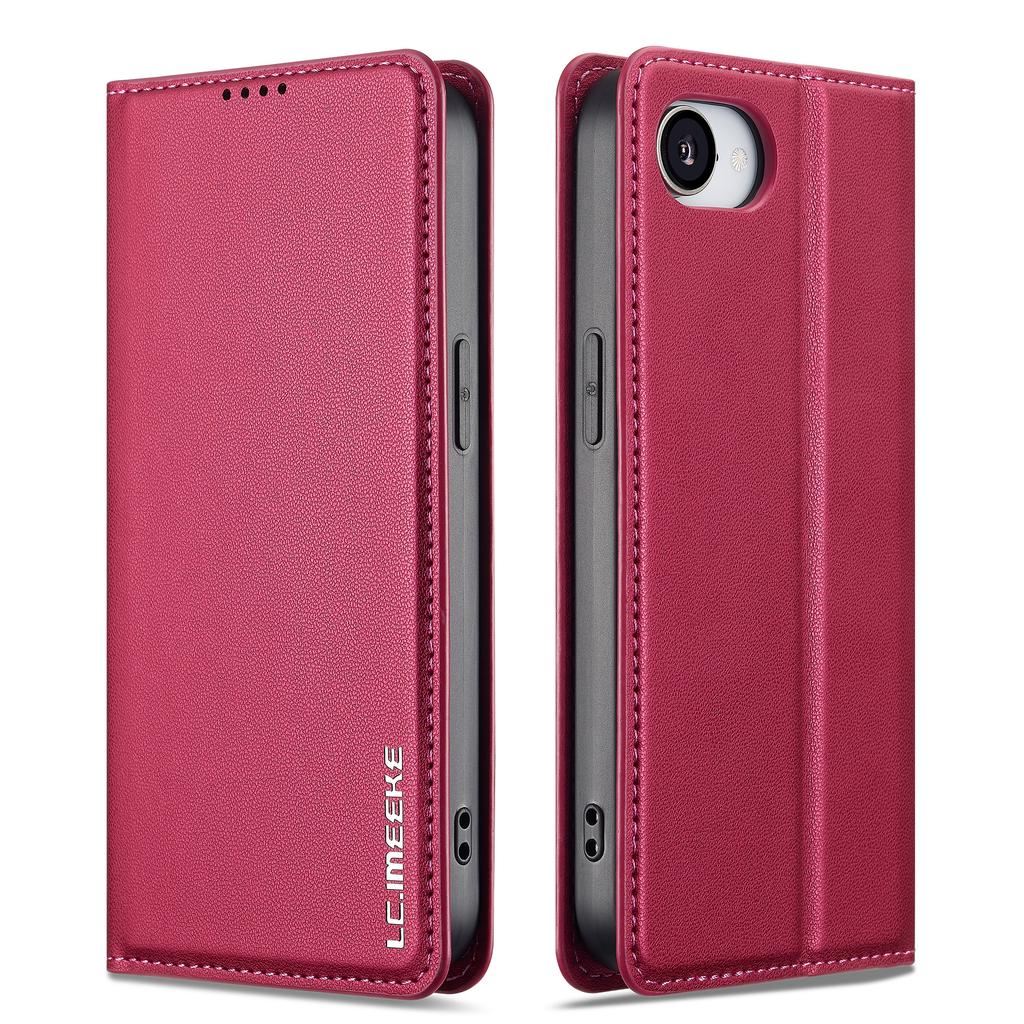 Strong Magnetic Cards Solt Wallet Leather Book Case For iPhone 16 Pro Max 16E 15 14 13 12 11 Flip Slim Bag Business Pocket Cover