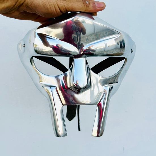 MF DOOM Mask, Fantasy Roleplay, Mad-villain Steel Face Armor Medieval Hand-Forged Mask, Hip Hop Cosplay Mask Gift