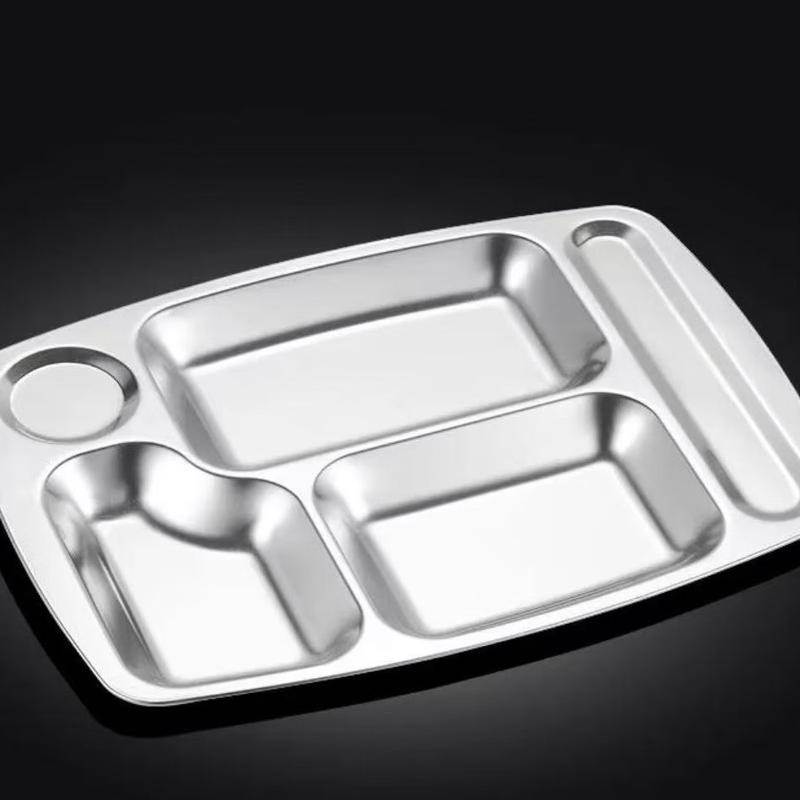 ZISIZ Stainless Steel Divided Lunch Tray