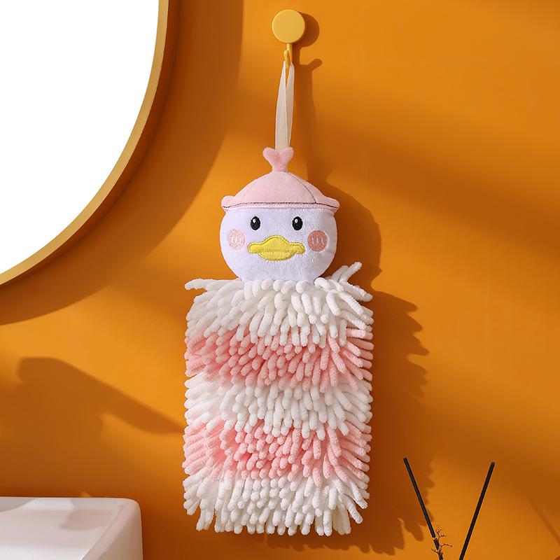 Creative Two-Tone Duck Kitchen Towel Dual-Use Hanging Absorbent Quick-Dry Square Towel