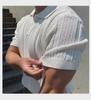 2024 Herren Weißes Kurzarm Strick-Poloshirt - Atmungsaktiv, Hochwertig, Sommer-Trend
