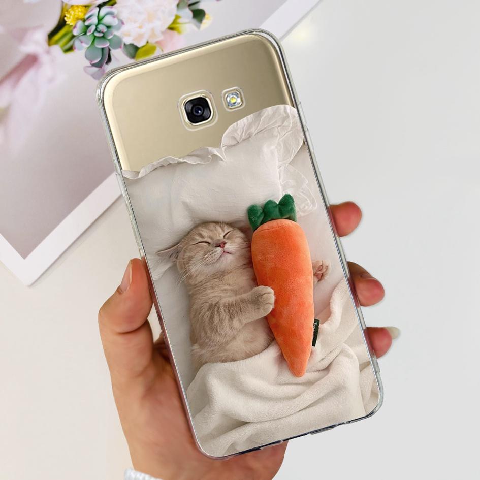 For Samsung Galaxy A5 2017 Case A520 A520F Popular Flower Transparent Silicone Soft Cover For Samsung A 5 2016 A510 A510F Bumper