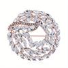 European and American Style Multi-Colored Floral Wreath Brooches, Fashionable Rhinestone Pins, Versatile and Elegant Suit Accessories
