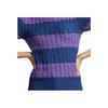 Polo Ralph Lauren Striped Cable-Knit Short-Sleeve Sweater Women Sweater Purple 211942069-001