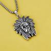 Antique Titanium Steel Viking Cross Necklace For Men Fade Resistant Pendant Jewelry