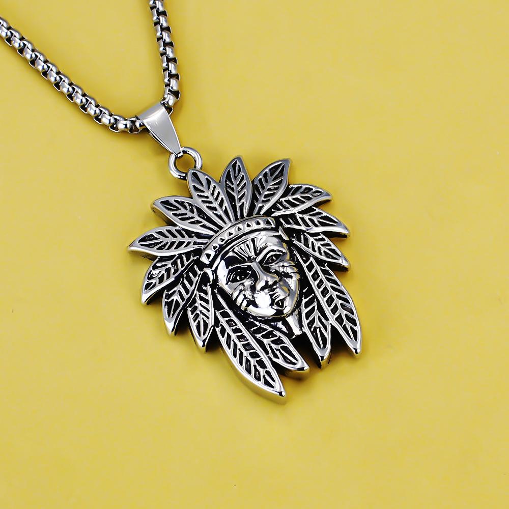 Antique Titanium Steel Viking Cross Necklace For Men Fade Resistant Pendant Jewelry