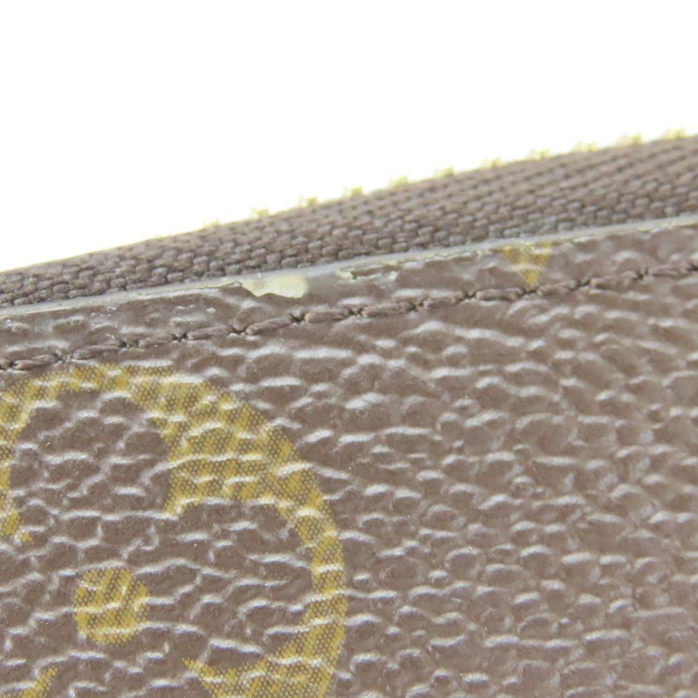 Used LOUIS VUITTON Purse Portefeuille Clemence M60742 Monogram Fuchsia Brown Zip Around